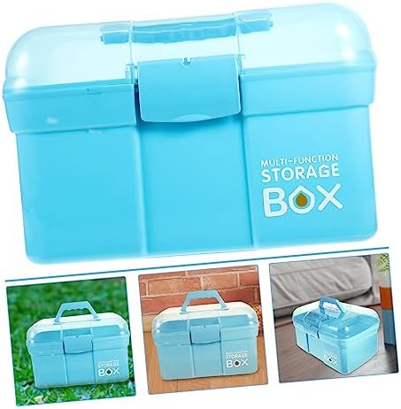 Vaguelly Portable Medicine Cabinet with Handle for Home Travel
