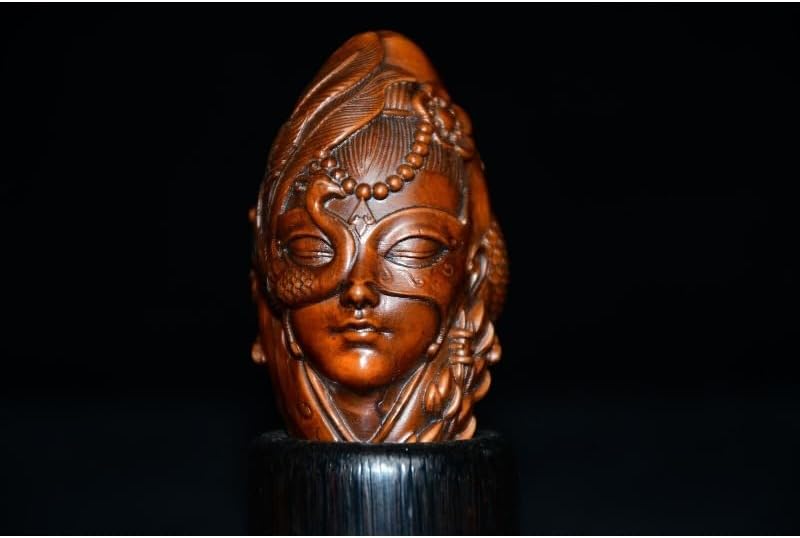LimpaC Boxwood Lou Lan Woman Statues Handmade Figurine Decor