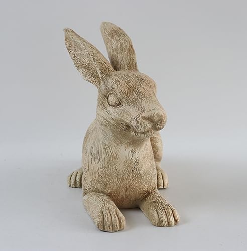Hymmah Rabbit Statue Rustic Home Decor Sculpture
