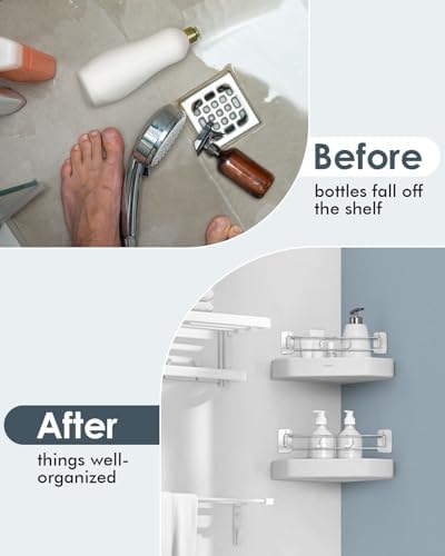 ELETHOR 2-Piece Adjustable RV Shower Caddy