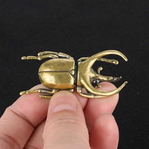 SnowOwl Brass Insect Figurine Set 3PC Gold Beetle Bee Decor