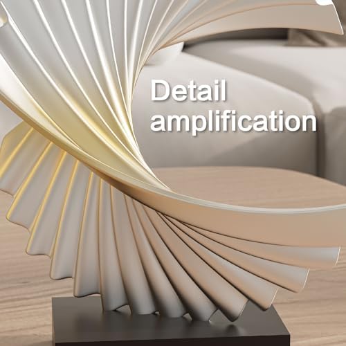 Ocean Wave Sculpture - Modern Abstract Statue Silver