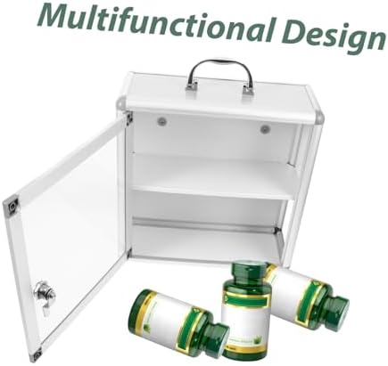 Amosfun Wall Medicine Cabinet Organizer with Multiple Compartments 1
