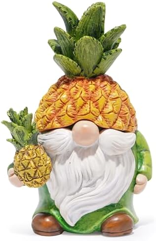 Hodao Pineapple Gnome Sculpture - 45L Home Decor Figurine