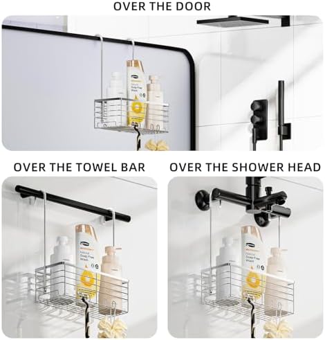 SHANSHUI Shower Caddy with 304 Stainless Steel Hooks