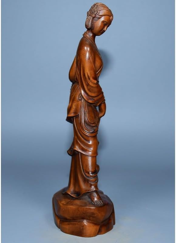 LimpaC Collection Mini Boxwood Meditating Woman Statue