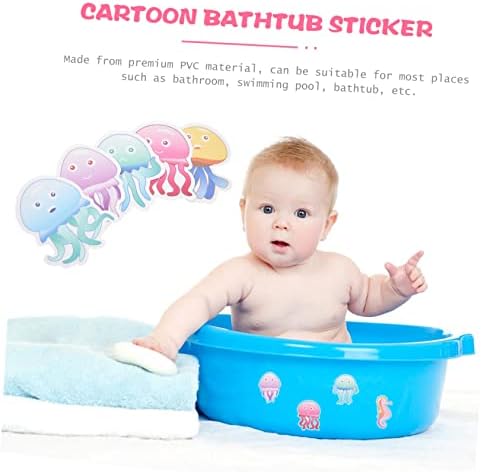 Ciieeo 10pcs Anti Slip Bathtub Stickers with Cartoon Designs