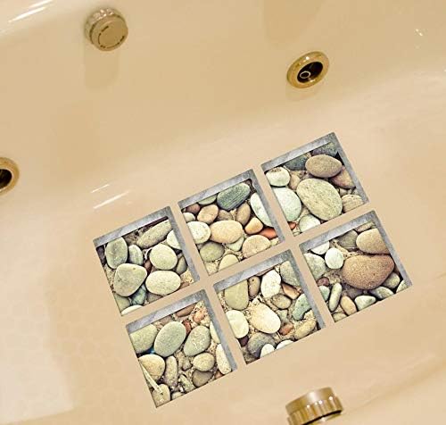vipolish 6Pcs 3D Bathtub Stickers Non Slip Safety Decals