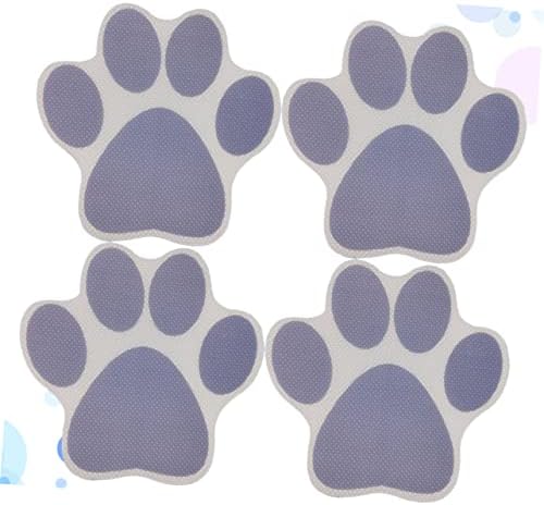 4pcs Cartoon Dog Footprint Bath Stickers - Anti-Slip Decals for Kids