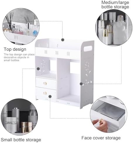 GizmoSynth Bathroom Cabinet with 2 Drawers Shelves