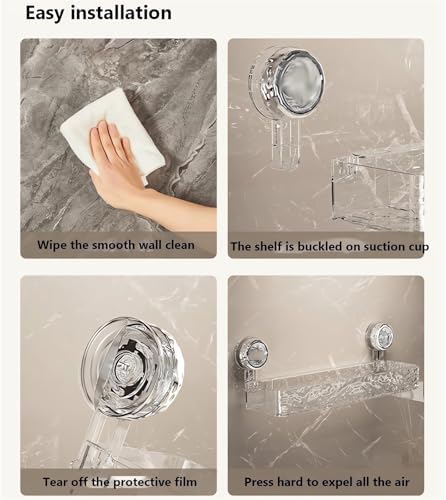 Removable Corrugated Suction Cup Shower Caddy Organizer