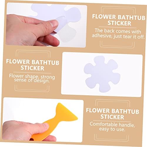 20Pcs Flower Shaped Nonslip Bath Stickers