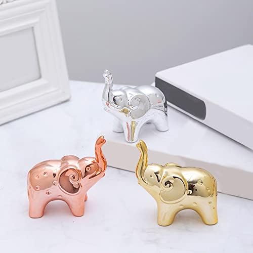 Ceramic Elephant Decor Statue Figurine Home Accent