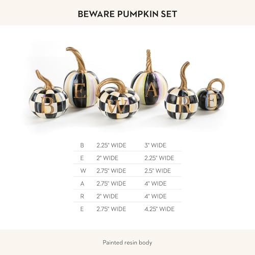MACKENZIE-CHILDS Beware Resin Pumpkin Decor Set of 6