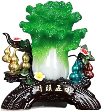 Blue-Gold Mini Bellflower Feng Shui Wealth Statue