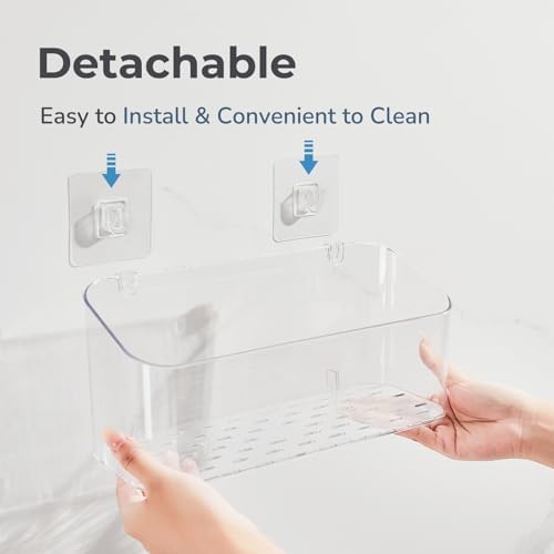 DEEIF Adhesive Suction Cup Shower Caddy 3 Pack