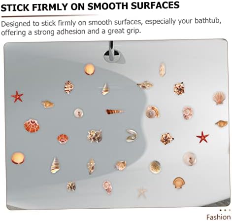 VOSAREA 6 Sheets Shell Pattern Bathtub Stickers