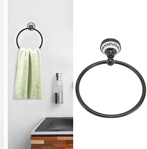 Fafeicy Towel Rack Retro Antique Brass Porcelain Holder