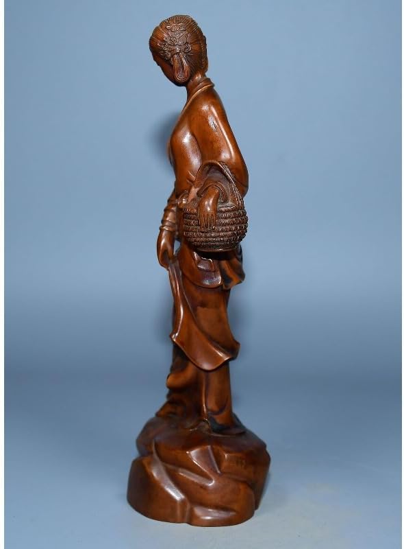 LimpaC Collection Mini Boxwood Meditating Woman Statue