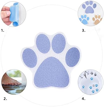10PCS Bathtub Non-Slip Dog Paw Stickers - Brown