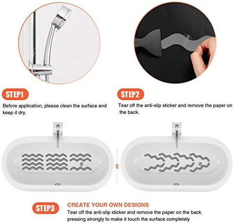 36 PCS Anti-Slip Shower Stickers with Premium Scraper
