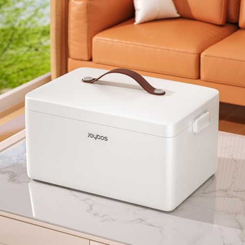 O-MART Medicine Cabinet Organizer with Leather Handle and 7-Day Pill Box
