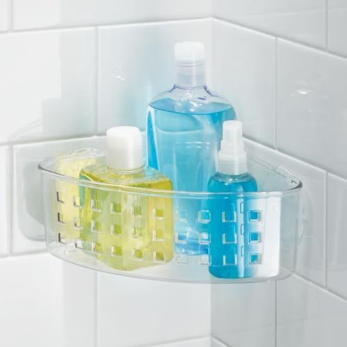iDesign Corner Shower Basket - Clear Made in USA