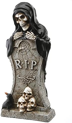 National Tree Company Skeleton Behind Tombstone Halloween Decoration 12 Inches