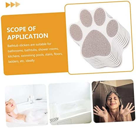Non-Slip Bathtub Stickers with Paw Design 10pcs