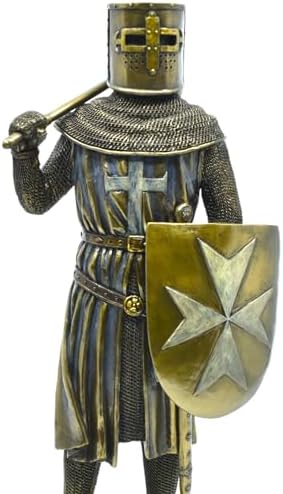 Generic Medieval Knight Axeman Statue Cold Cast Bronze Resin Figure 1240 Inche