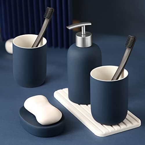 Hoomtaook 4-Piece Ceramic Bathroom Accessory Set 1