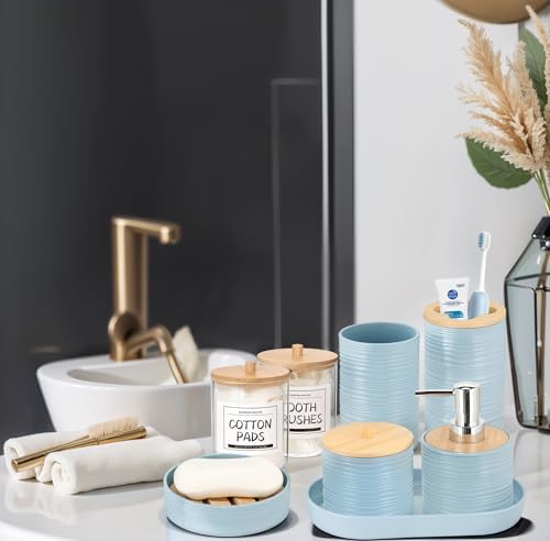 IMAVO 11Pcs Blue Bathroom Accessories Set