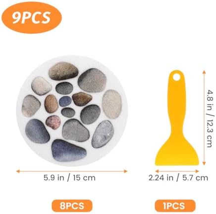 Cabilock 8pcs Anti-Slip Bath Tub Stickers with Scraper