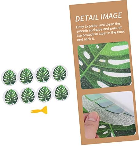1 Set Non-Slip Tropical Leaf Bathtub Stickers