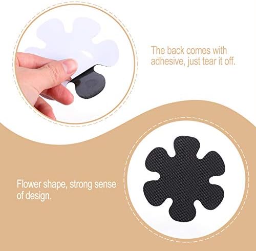 Garneck 60pcs Flower Shaped Nonslip Shower Stickers 1