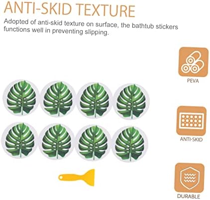 1 Set Non-Slip Tropical Leaf Bathtub Stickers