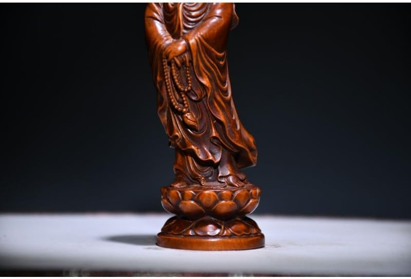 LimpaC Handmade Boxwood Guanyin Statue