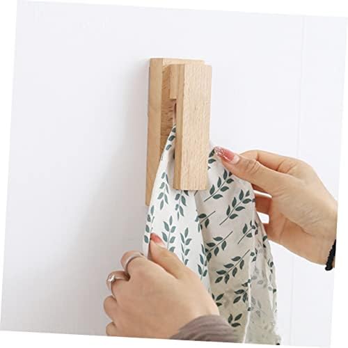 Solid Wood Bathroom Towel Rack Hook For Wall Mount