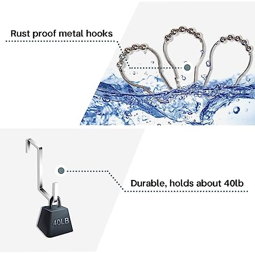 MISSLO Mesh Shower Caddy with Door and Curtain Hooks