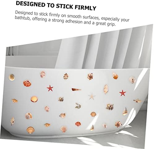 VOSAREA 6 Sheets Shell Pattern Bathtub Stickers