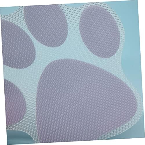 4pcs Cartoon Dog Footprint Bath Stickers - Anti-Slip Decals for Kids
