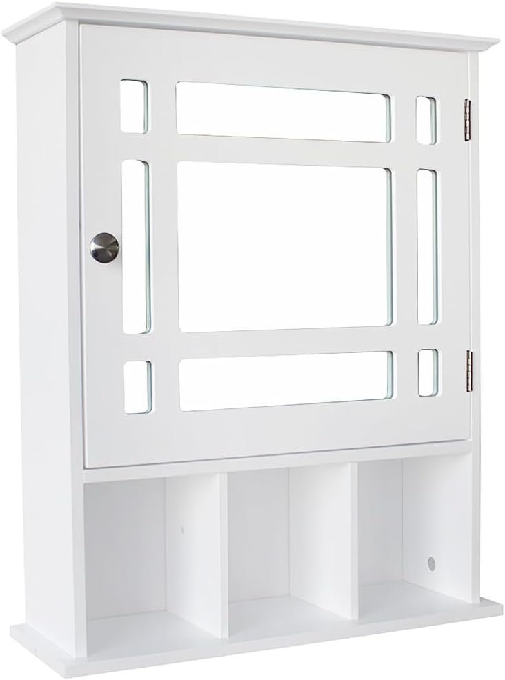 Be Current Mirrored Medicine Cabinet with Adjustable Shelves