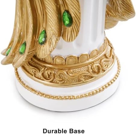 Homary 276 Peacock Statue White Gold Resin Sculpture