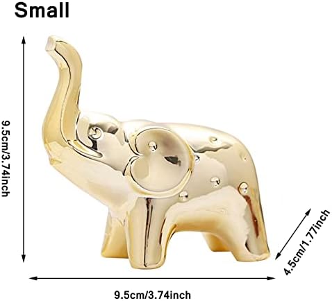 Ceramic Elephant Decor Statue Figurine Home Accent