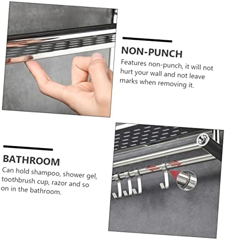 Unomor Shower Wall Storage Rack Stainless Steel