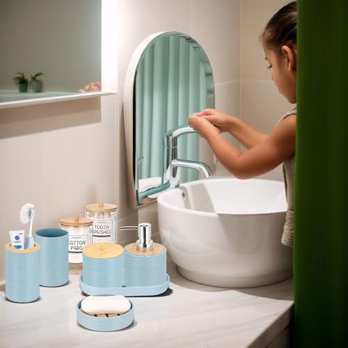 IMAVO 11Pcs Blue Bathroom Accessories Set