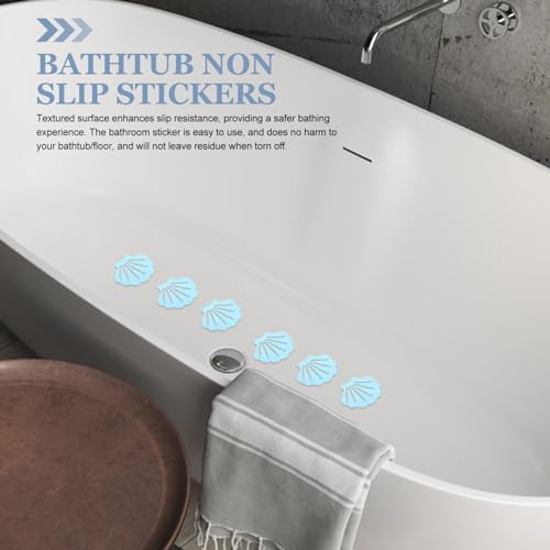 ABOOFAN 12pcs Shell-Shaped Non-Slip Bath Stickers