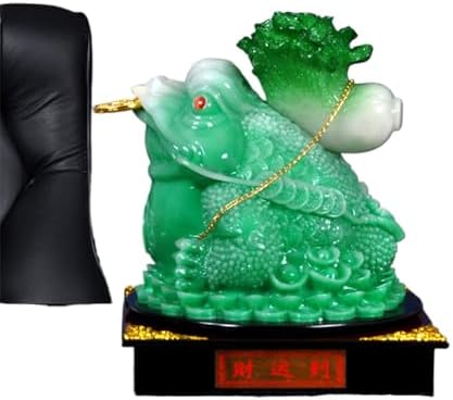 Feng Shui Gold Money Turtle Jade Wealth Figurine - 561