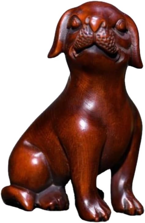 LimpaC 12 Zodiac Boxwood Dog Statues Handmade Decor