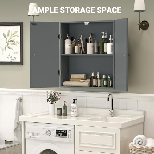 VOXANOXI Bathroom Cabinet Wall Mount Premium Design Over the Toilet Storage Cabinet